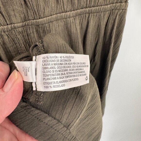 Knox Rose Dress Womens Small Green Rayon Blend Pink Embroidered Floral Tie Waist - Picture 8 of 8